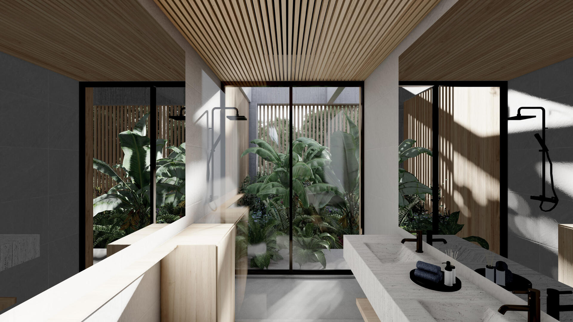 Baño con dos lavados independientes